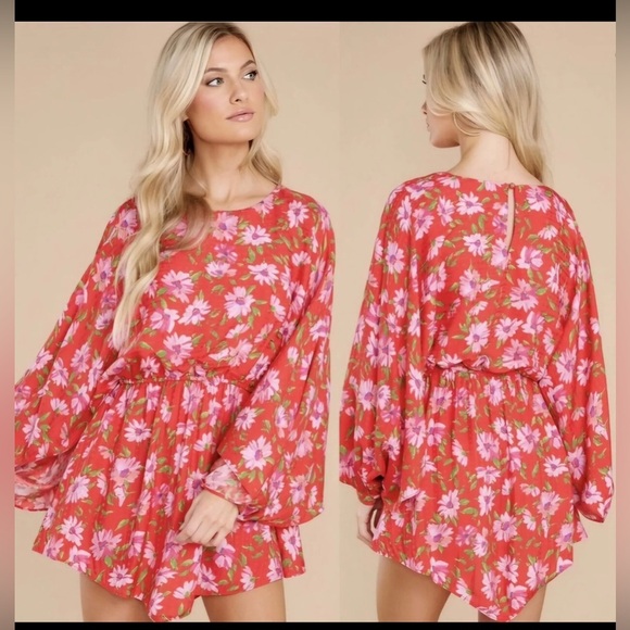 LoveShackFancy|| Anila Mini Dress in Mambo Red, Size Small, Worn Once, Floral - Picture 2 of 9